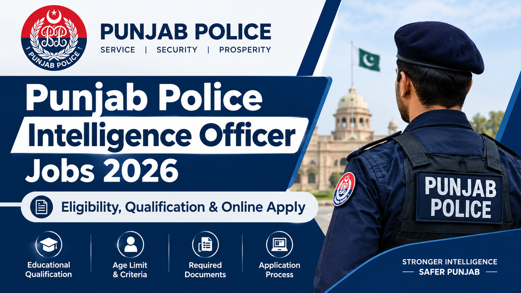 Punjab Police Intelligence Officer Jobs 2026 – Eligibility, Qualification & Online Apply