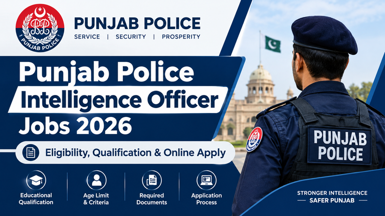 Punjab Police Intelligence Officer Jobs 2026 – Eligibility, Qualification & Online Apply